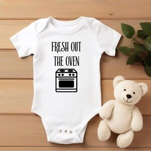 Carter's White Bodysuit - Fresh Out the Oven